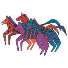 ISApack Laurel Burch Mythical Horses Isacord Embroidery Thread 126 Spool Kit + 5 Storage Boxes - DESIGNS SOLD SEPARATELY