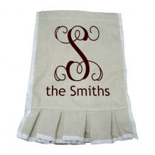 The Coral Palms® EasyStitch 2-Sided Ruffle Garden Banner Flag - WHITE TRIM - CLOSEOUT