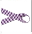 Gingham Purple and White Ribbon - 7/8" x 1 Yard
