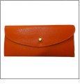 Leatherette Envelope Pocketbook Wallet Embroidery Blank - Orange - CLOSEOUT