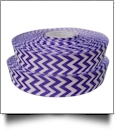 Chevron Grosgrain Ribbon in Purple - 7/8" x 1 Yard